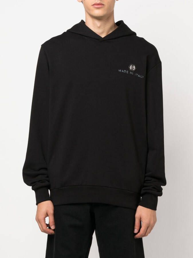 Philipp Plein Hoodie met logoprint Zwart