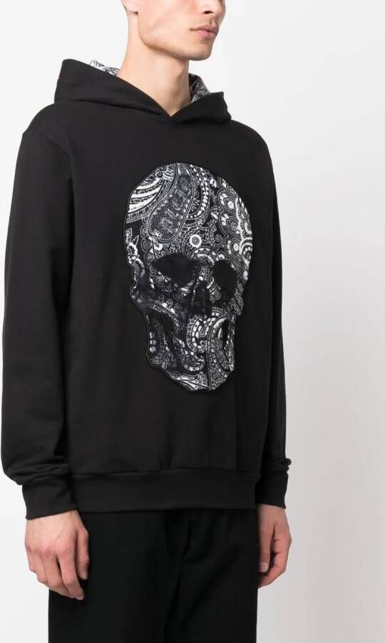 Philipp Plein Hoodie met paisley-print Zwart