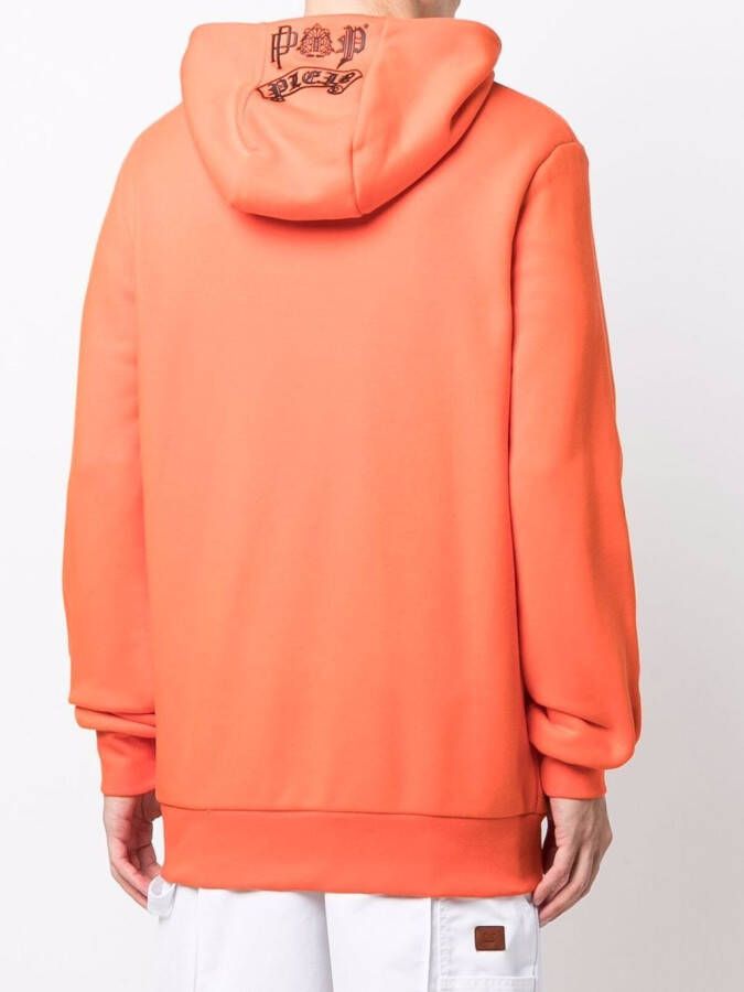 Philipp Plein Hoodie met print Oranje