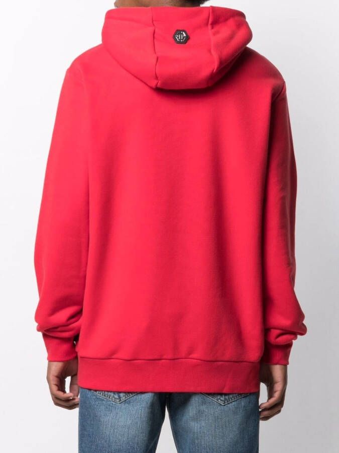 Philipp Plein Hoodie met print Rood