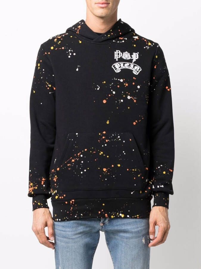 Philipp Plein Hoodie met print Zwart