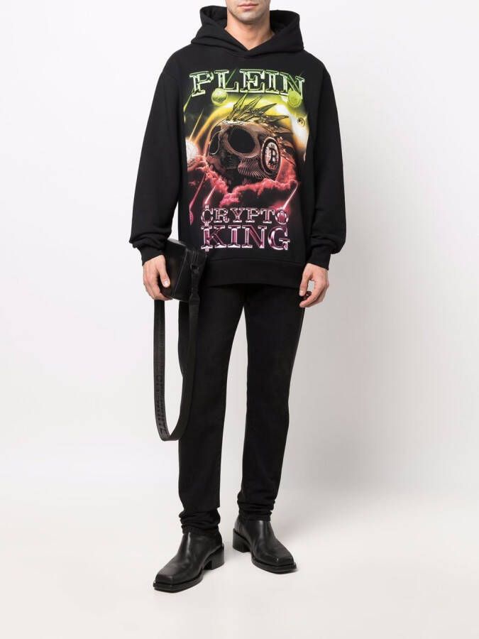 Philipp Plein Hoodie met print Zwart
