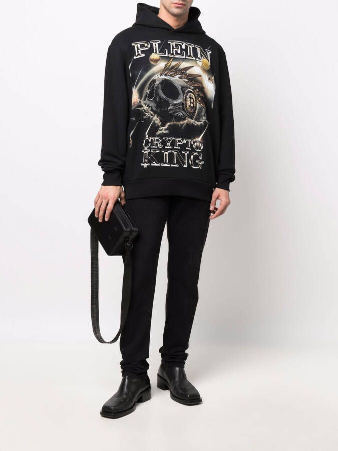 Philipp Plein Hoodie met print Zwart