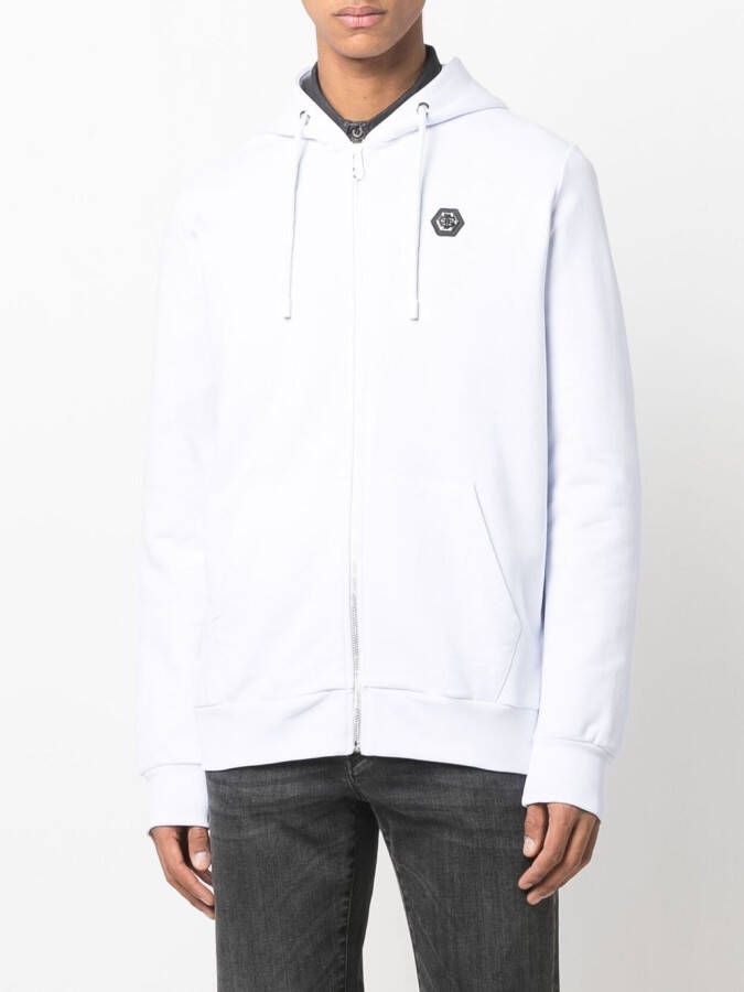 Philipp Plein Hoodie met rits Wit