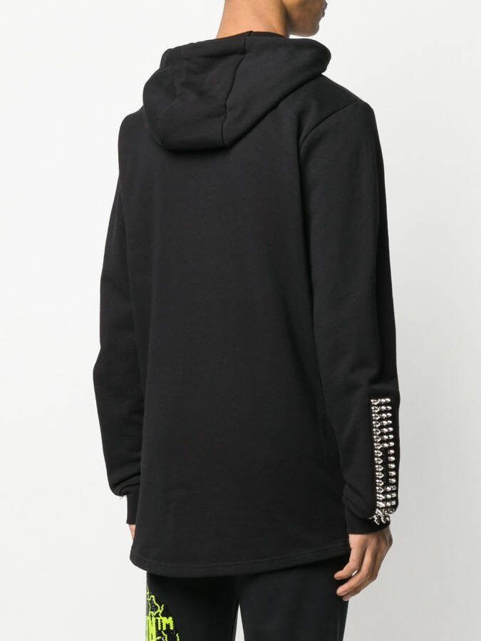 Philipp Plein Hoodie met rits Zwart