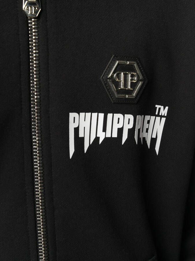 Philipp Plein Hoodie met rits Zwart