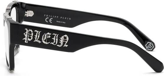 Philipp Plein Icon bril met vierkant montuur Zwart
