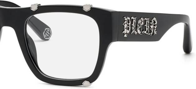Philipp Plein Icon bril met vierkant montuur Zwart