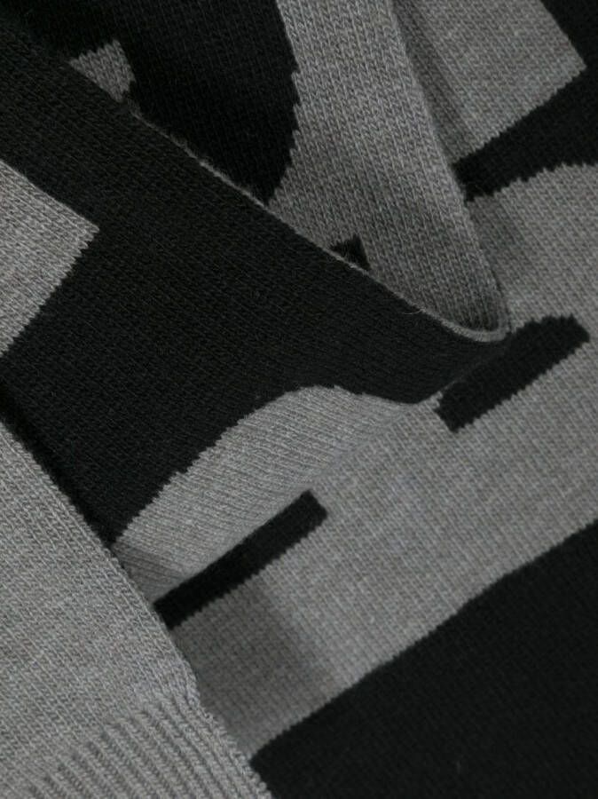 Philipp Plein Intarsia sjaal Grijs