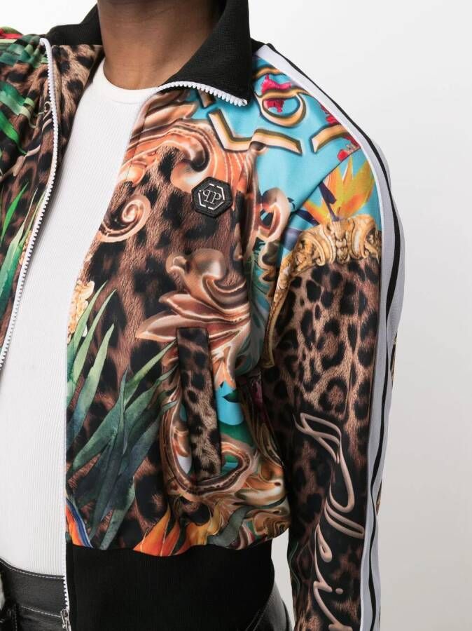 Philipp Plein Jack met barokprint Zwart