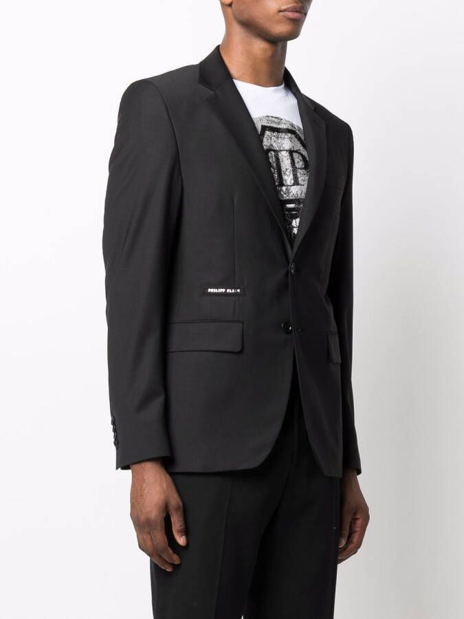 Philipp Plein Jack met enkele rij knopen Zwart