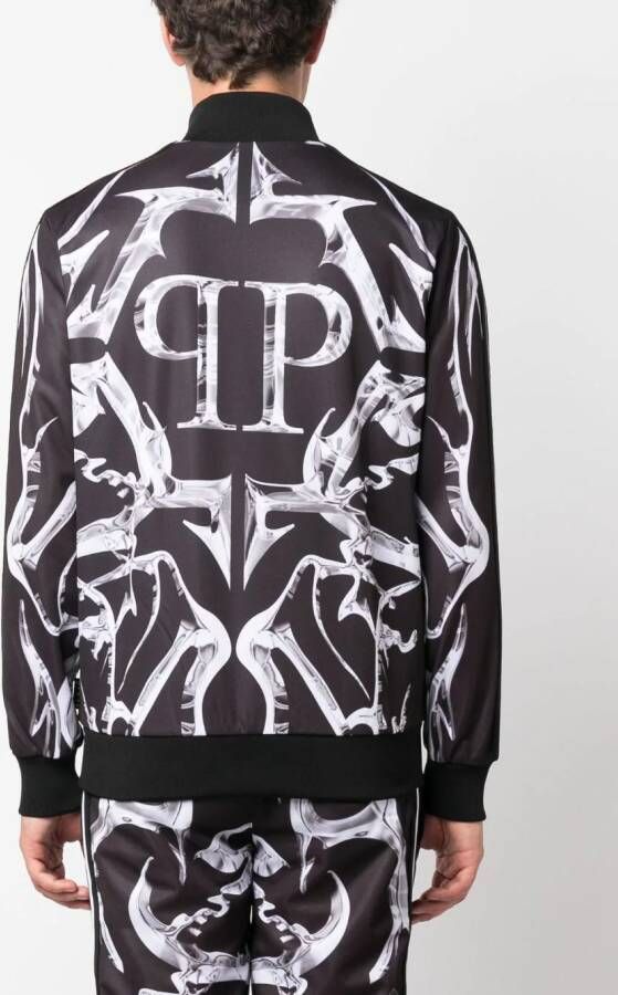 Philipp Plein Jack met grafische print Zwart