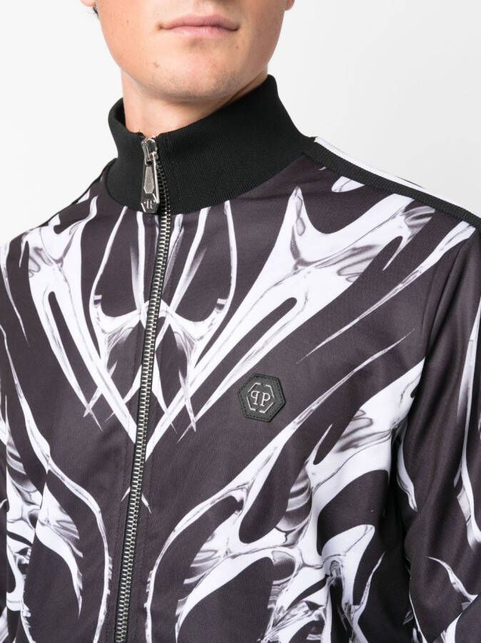 Philipp Plein Jack met grafische print Zwart