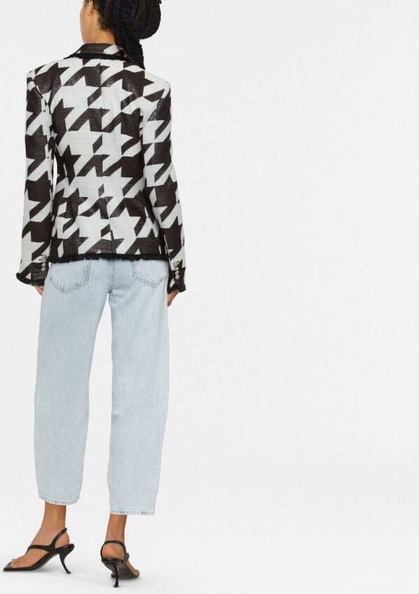 Philipp Plein Jack met pied-de-poule print Zwart