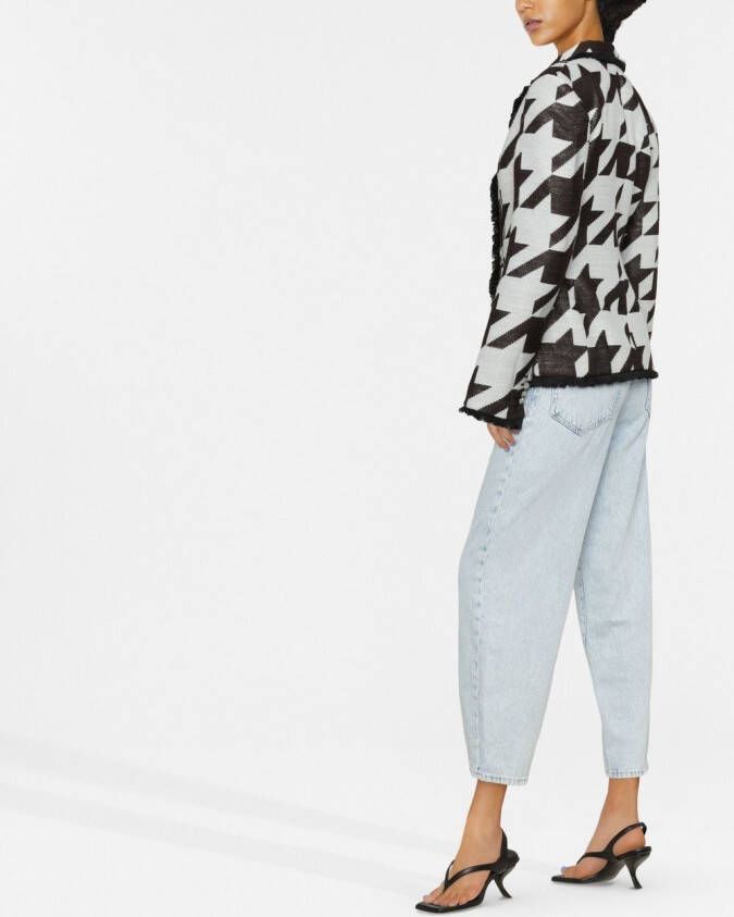 Philipp Plein Jack met pied-de-poule print Zwart