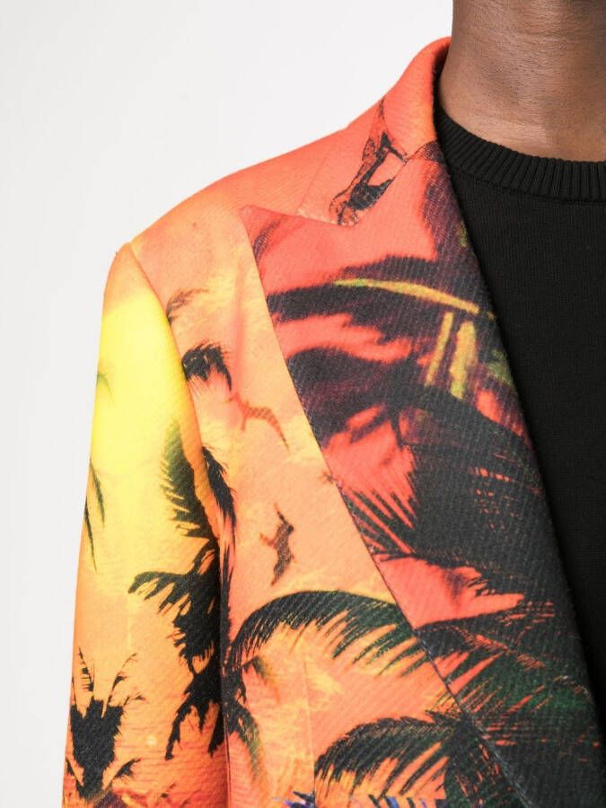 Philipp Plein Jas met grafische print Oranje