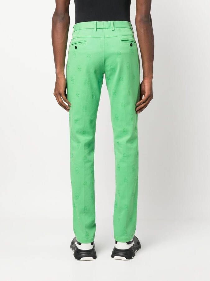 Philipp Plein Broek met borduurwerk Groen