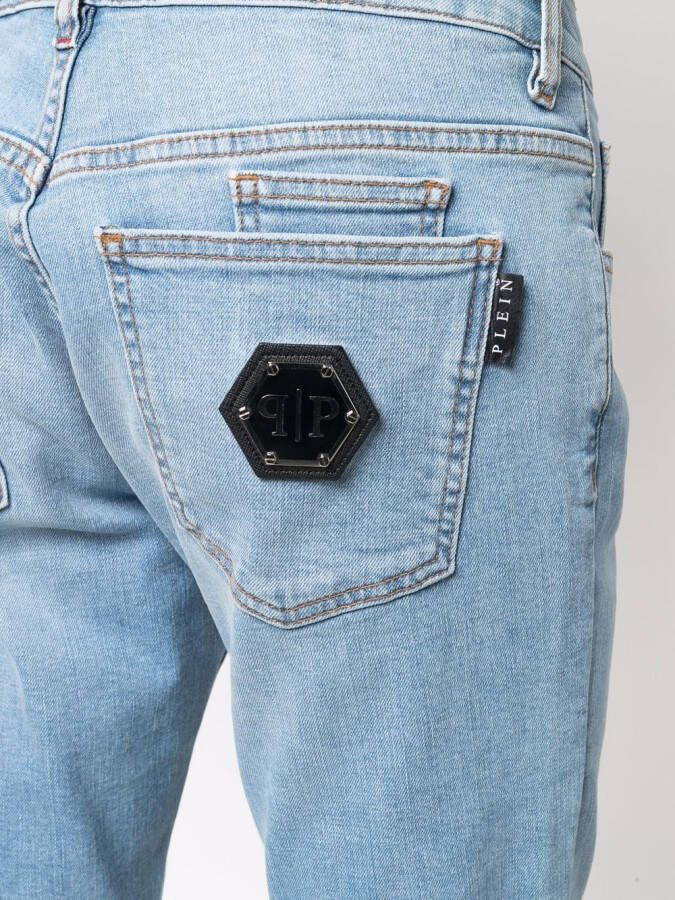 Philipp Plein Jeans met logo Blauw