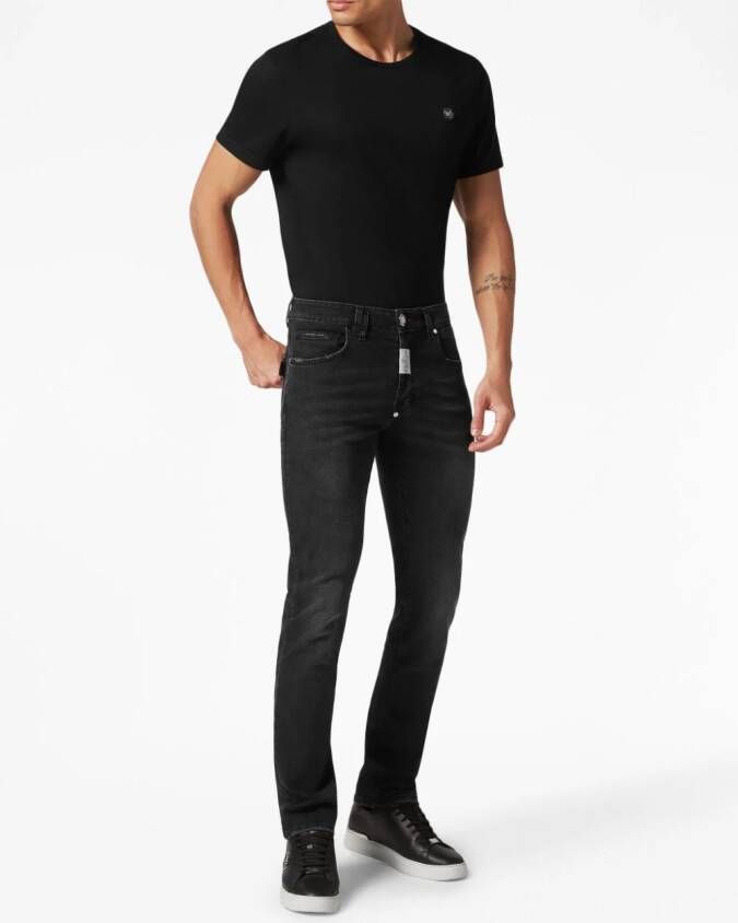 Philipp Plein Jeans met logoplakkaat Zwart
