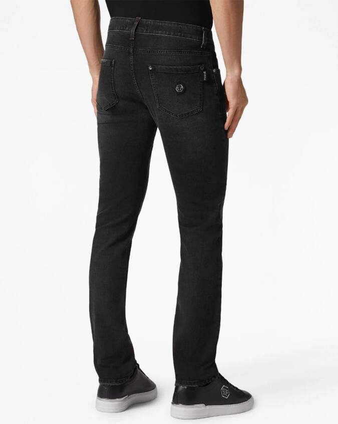 Philipp Plein Jeans met logoplakkaat Zwart