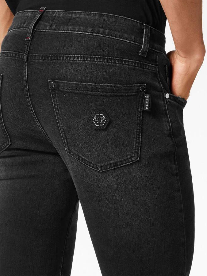 Philipp Plein Jeans met logoplakkaat Zwart