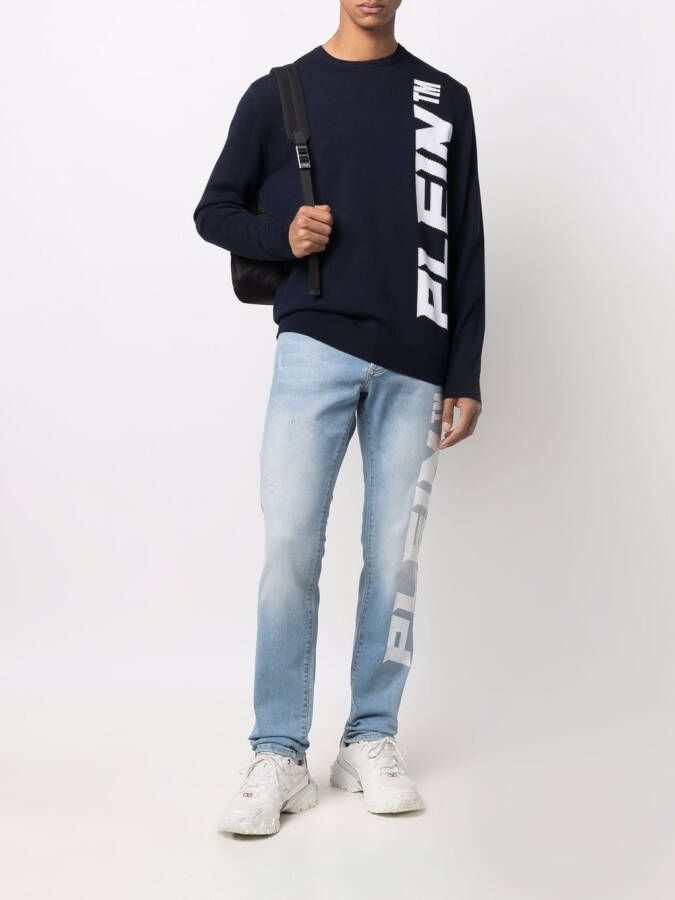 Philipp Plein Jeans met logoprint Blauw