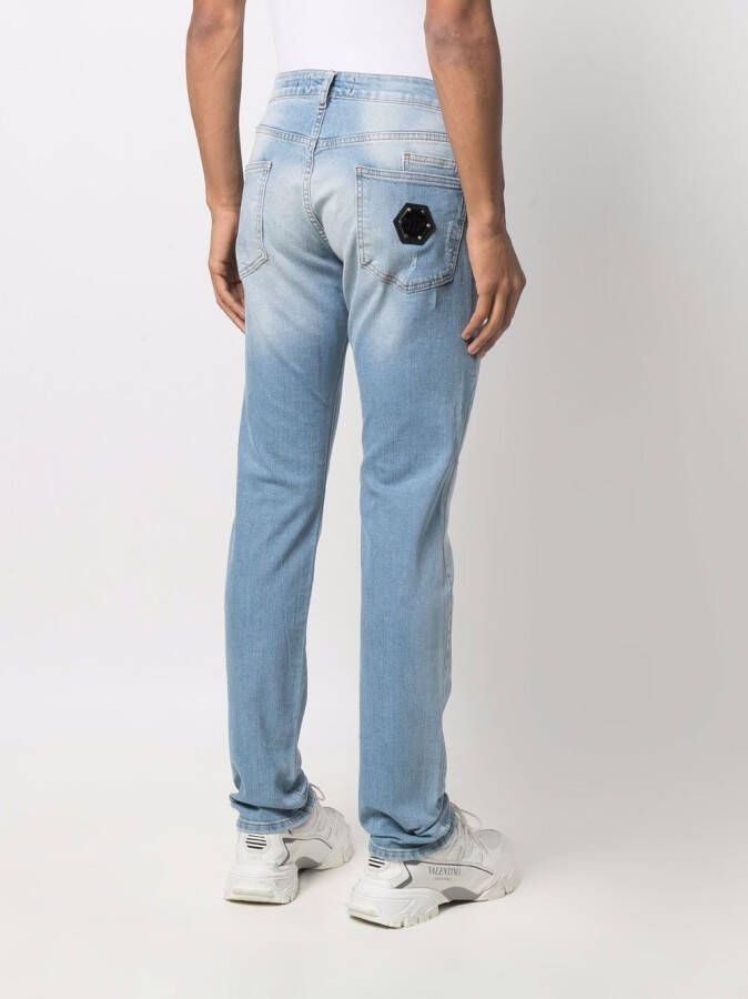 Philipp Plein Jeans met logoprint Blauw