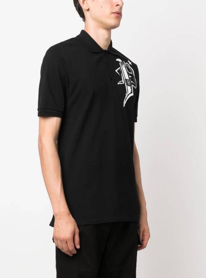 Philipp Plein Jersey poloshirt Zwart