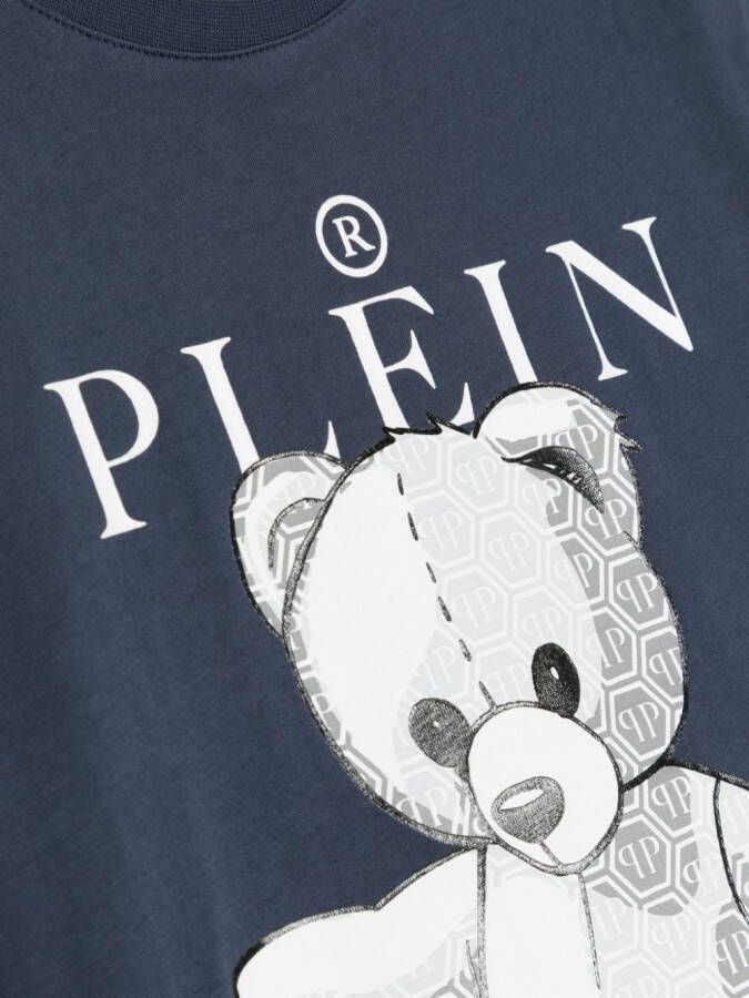 Philipp Plein Junior Katoenen T-shirt Blauw