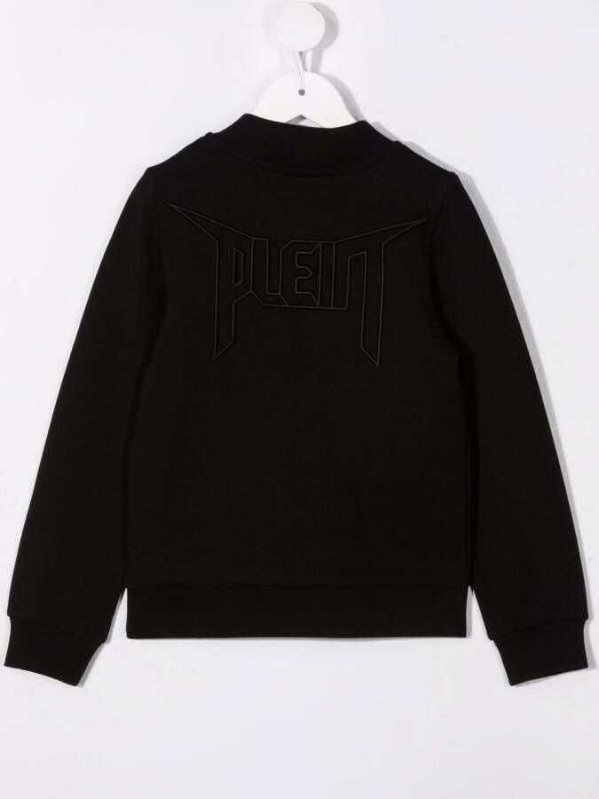 Philipp Plein Junior Bomberjack met stras Zwart