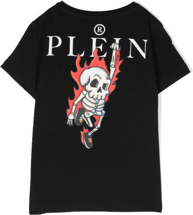 Philipp Plein Junior T-shirt met print Zwart