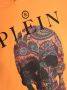 Philipp Plein Junior Hoodie met doodskopprint Oranje - Thumbnail 3