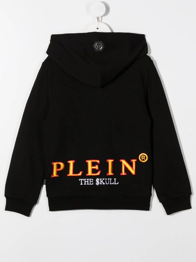 Philipp Plein Junior Hoodie met lange mouwen Zwart