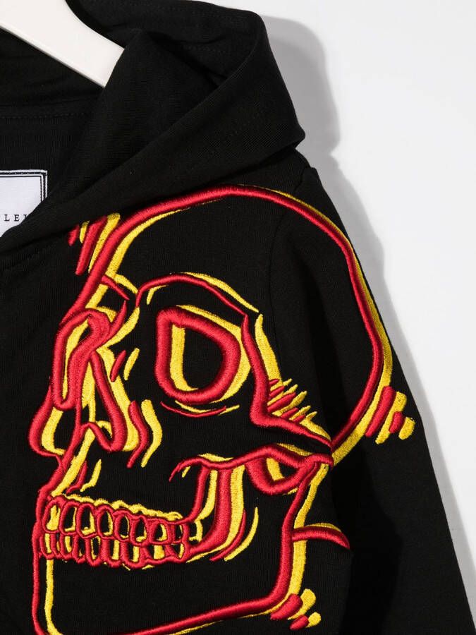 Philipp Plein Junior Hoodie met lange mouwen Zwart