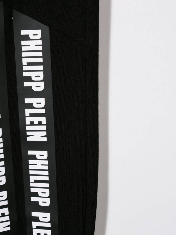 Philipp Plein Junior Joggingbroek met logo Zwart