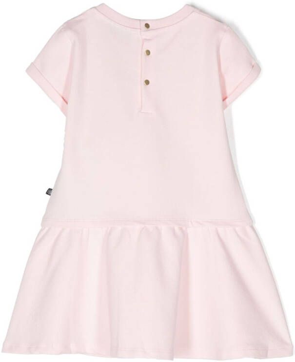 Philipp Plein Junior Mini-jurk met teddybeerprint Roze