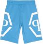 Philipp Plein Junior Shorts met logoprint Blauw - Thumbnail 2
