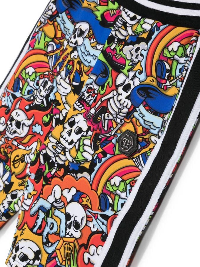 Philipp Plein Junior Shorts met print Zwart