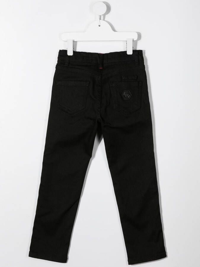 Philipp Plein Junior Straight jeans Zwart
