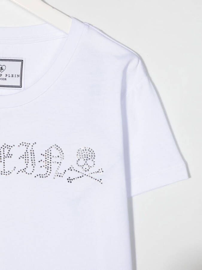 Philipp Plein Junior T-shirt met borduurwerk Wit