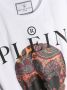 Philipp Plein Junior T-shirt met doodskopprint Wit - Thumbnail 3