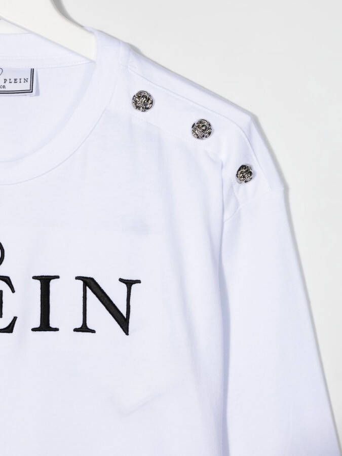 Philipp Plein Junior T-shirt met logo Wit
