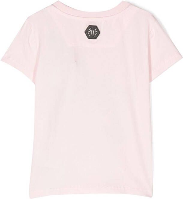 Philipp Plein Junior T-shirt met teddybeerprint Roze