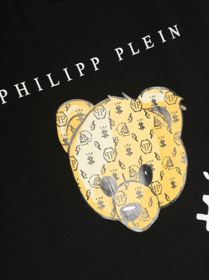 Philipp Plein Junior T-shirt met teddybeerprint Zwart