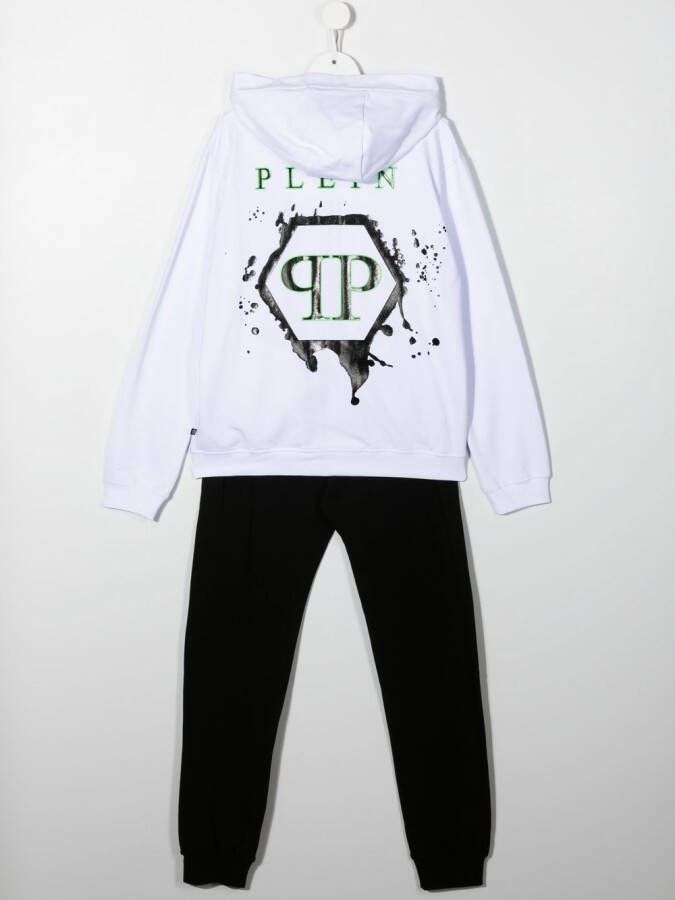 Philipp Plein Junior Trainingspak met logoprint Zwart