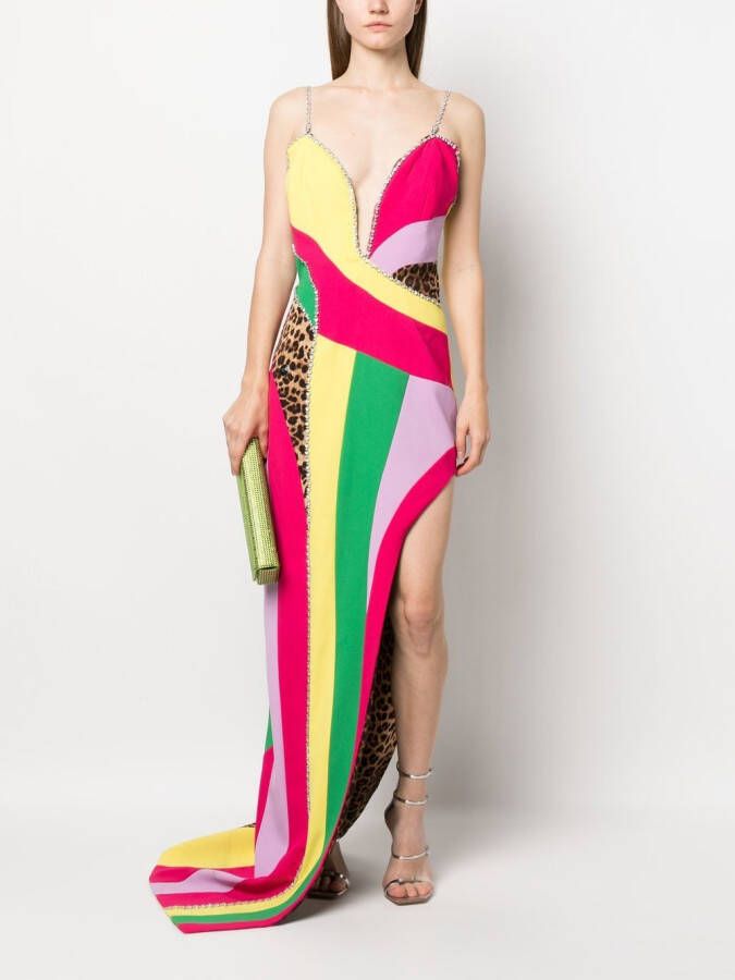 Philipp Plein Jurk met patchwork Roze