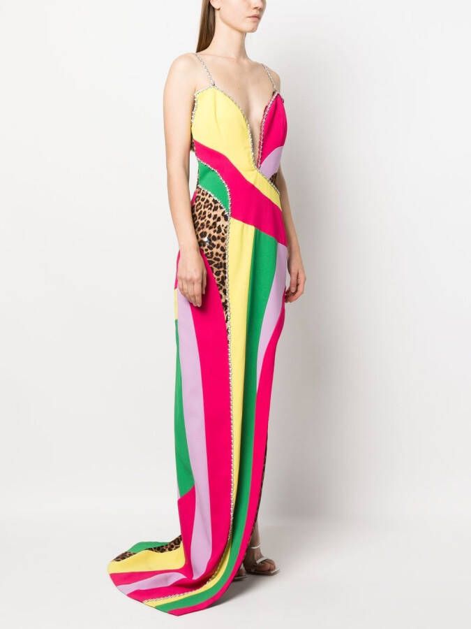 Philipp Plein Jurk met patchwork Roze