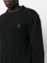 Philipp Plein Kabelgebreide trui Zwart - Thumbnail 5
