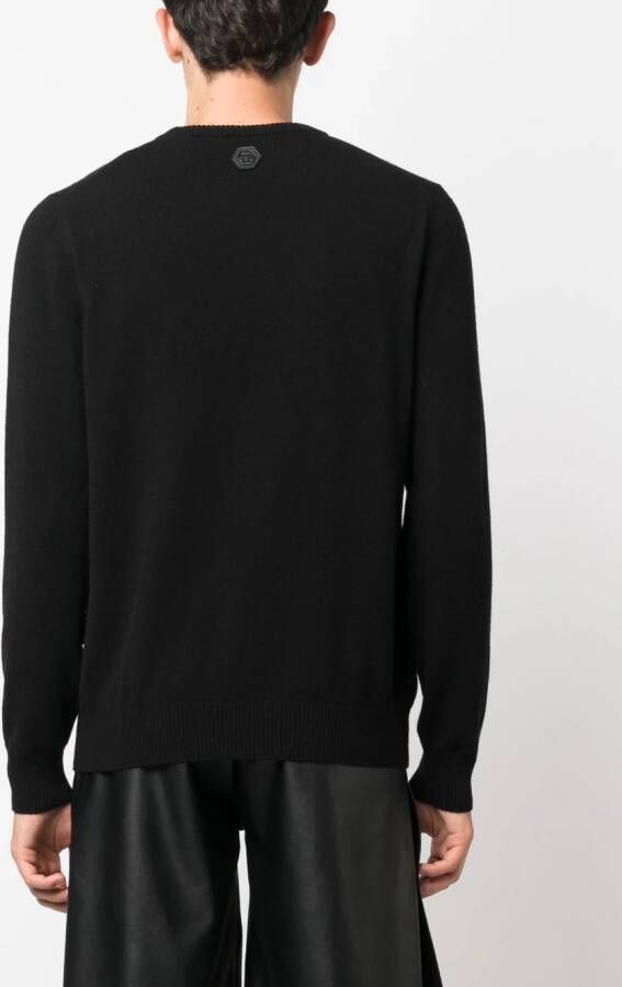 Philipp Plein Kasjmier sweater Zwart
