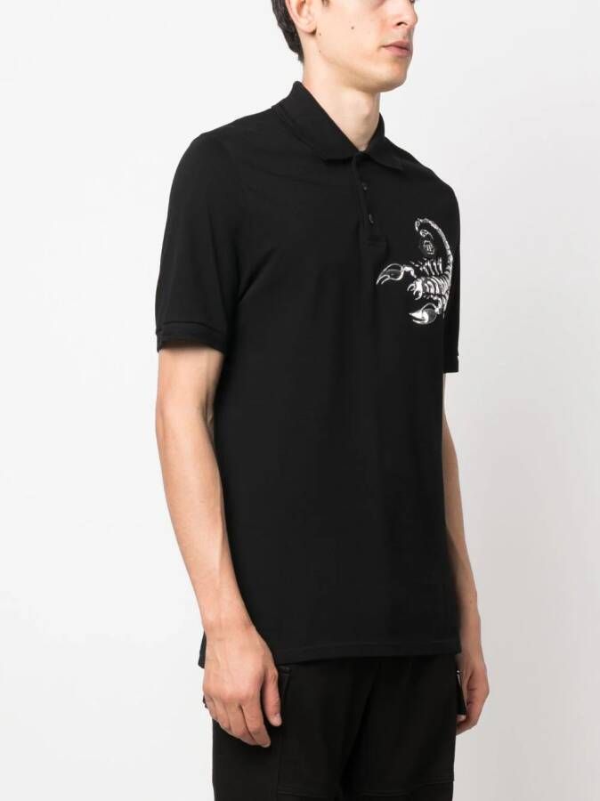 Philipp Plein Katoenen poloshirt Zwart